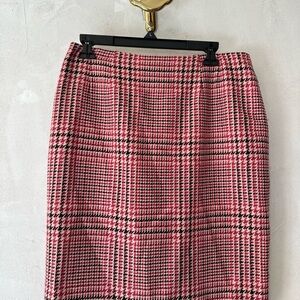 Talbots Wool Pink Plaid Women's Skirt so clueless. So vintage cool